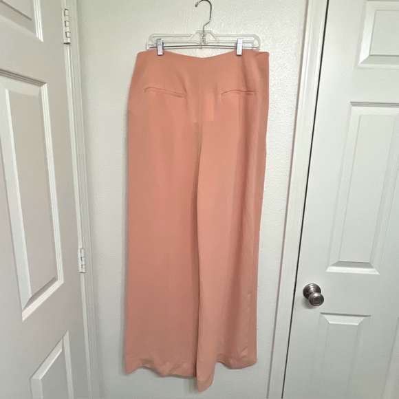 Diane Von Furstenberg Kiersten Coraldust Wide Leg Trousers Pant NWT Size 14 - Picture 3 of 10